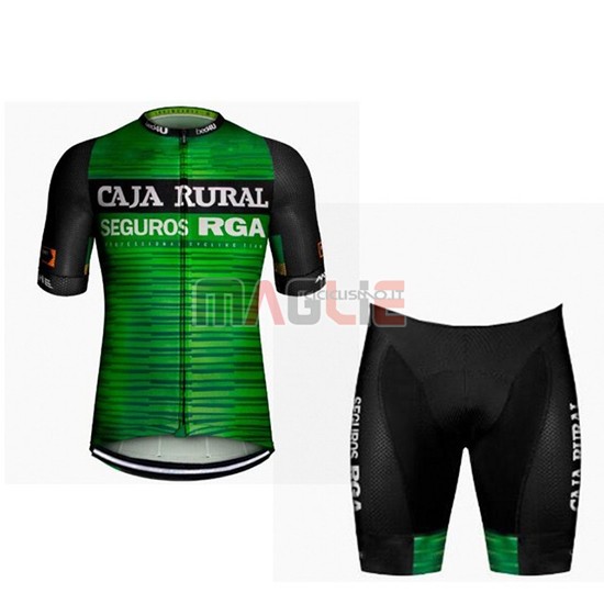 Maglia Caja Rural Manica Corta 2019 Verde Nero